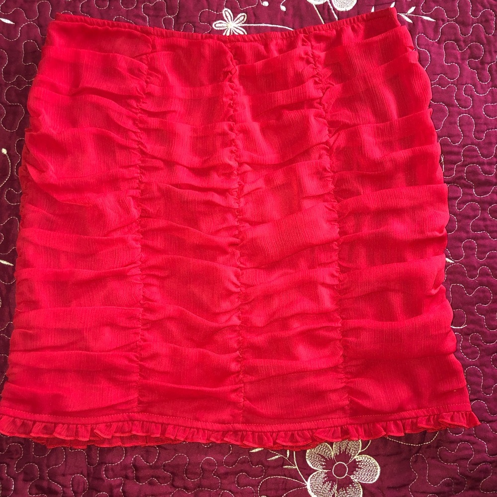 Francesca’s mini red skirt